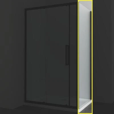 Ogomondo Lato fisso per Porta Scorrevole Slide 2 Black Nero Cristallo 6 mm Foto 1 de 2