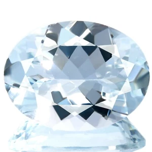 AQUAMARINE 7.52ct SPARKLING NATURAL BEST BLUE PERFECT HUGE OVAL FLAWLESS GEM! - Picture 1 of 7
