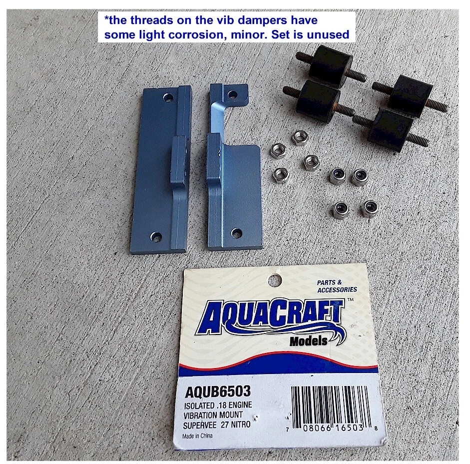 Vintage RC Boat Isolated Vibration Mount Aquacraft Supervee 27 Nitro AQUB6503 - Image 1 of 1