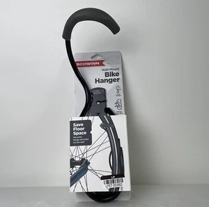 Colgador de bicicleta Schwinn - Gancho de pared de bicicleta de montaje de acero negro almacenamiento de garaje de silicona - Imagen 1 de 6