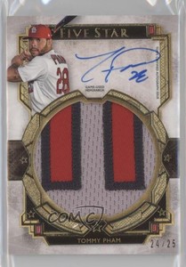 2018 Topps Five Star Gold /25 Tommy Pham #FSJP-TP Jumbo Patch Auto