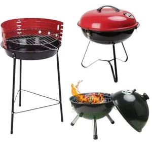 Barbacoa de carbón portátil barbacoa parrilla de cocina jardín exterior patio redondo mini Reino Unido - Imagen 1 de 40