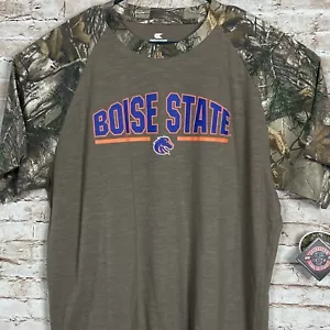 BSU BOISE STATE FOOTBALL 🏈 Colosseum RealTree Xtra Camouflage T-Shirt 2XL - Picture 1 of 11