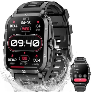 3ATM Waterproof Smart Watch For Men (Answer/Make Call)Fitness Tracker Wristwatch - Picture 1 of 7