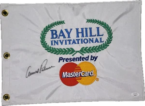 Arnold Palmer "7x Major Winner" Signed Autographed PGA Bay Hill Golf Flag JSA - Picture 1 of 7