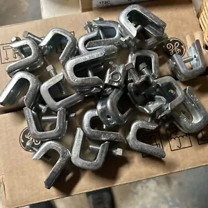 Box of 20 1/4-20 Thread Steel Beam Clamps, C Clamp - Picture 1 of 2