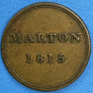 1815 ESTO JUSTUS Farthing GREAT BRITAIN Malton (CB01820) - Picture 1 of 2