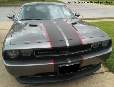 ADEQUADO PARA Dodge Challenger 08-14 DUPLAS listras de corrida 10" vinil 36 pés + listrado - Imagem 1 de 3