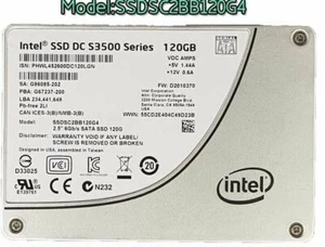 120GB Intel SSD DC S3500 6Gb/s 2.5INCH SATA SSD SSDSC2BB120G4 Solid State Drive - Bild 1 von 3