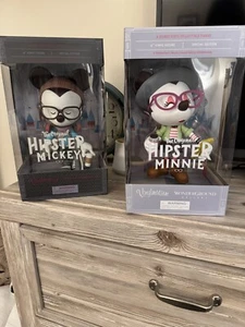 Hipster Mickey & Hipster Minnie Disney Vinylmation Collectible 9” Unopened Mint - Picture 1 of 6