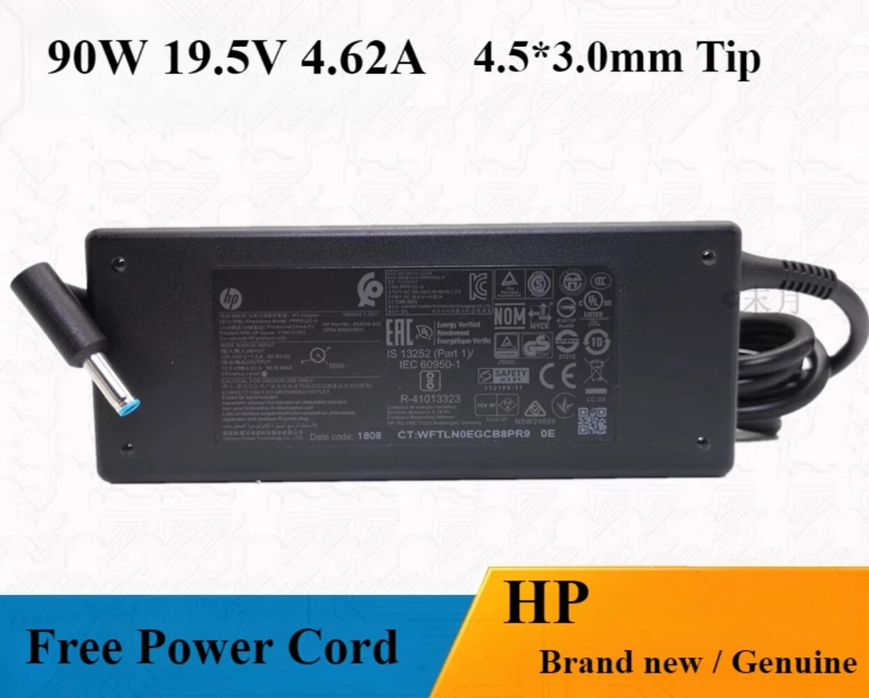 HP TPN-CA18 90W 19.5V 4.62A AC Power Adapter L31819-002 BLUE TIP 4.5MM