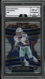 2019 Panini Select #99 Tony Pollard RC GRADED 10 Gem Mint Rookie Card - Picture 1 of 2