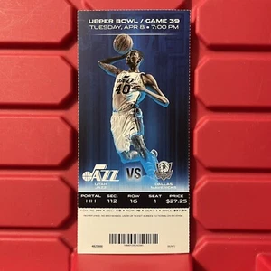 Utah Jazz Vs Dallas Mavericks NBA Ticket Dirk Nowitzki Passes Robertson 2014 - Picture 1 of 2