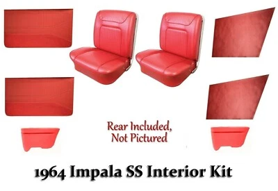 1964 Impala SS Hardtop Interior Kit, F/R Upholstery, Panels - Red, In STOCK - Image 1 of 4