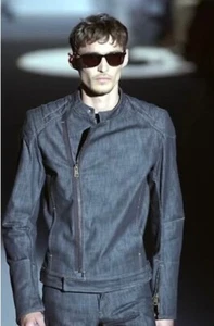 GUCCI- 2002 Denim Side Zip Jacket, Size Medium - Picture 1 of 6