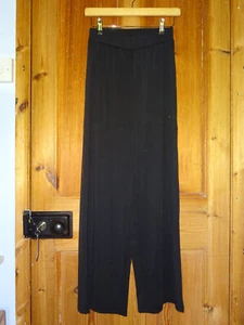 Marla Wynne wide straight cut black modal trousers - Picture 1 of 8
