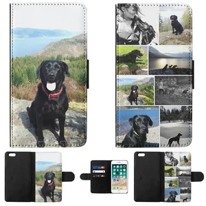 Personalised pet dog cat photo wallet phone case cover single image or collage - Picture 1 of 14