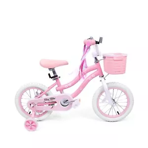 Girls Bike for Kids 3-5, Kids Bike with Training Wheels, Basket, Coaster Brak... - Picture 1 of 8