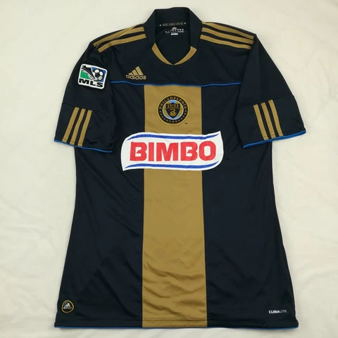 Philadelphia Union Jersey 2009 Adidas Climalite Blue Mens Medium Cover
