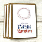 Pack of 4 Happy Rakhi/Raksha Bandhan Greeting Card (blank Inside) Hindu/Sikh