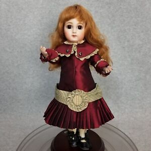 12-1/2" antique reproduction French bisque head Jumeau Doll with Seeley Body