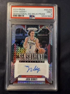 Prizm Sensational Signatures Josh Giddey #20/25 Chicago Bulls 2024 PSA 9 como nuevo - Imagen 1 de 1