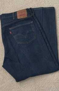 Levi's Men's 501 Straight Leg Button Fly Medium Stone Wash Blue 46x32  - Picture 1 of 13