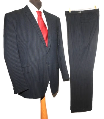 VINTAGE ALEXANDRE EXCLUSIVE THREE PIECE STRIPE SUIT 40'' R W 34'' 1960'S - Image 1 of 4