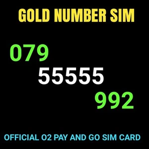 OFFICIAL O2 Sim Card - Gold Number - Pay As You Go Sim Card - Zdjęcie 1 z 4