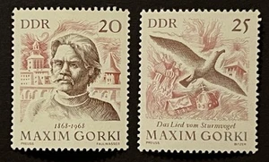 Travelstamps: 1968 Germany DDR Stamps Scott #996-997 Maxim Gorki Literature MNH  - Picture 1 of 5