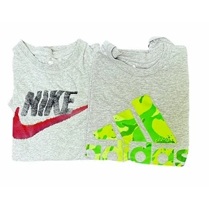 Lot of 2 Boys Short Sleeve T-Shirts - Adidas Nike Medium and Large - Picture 1 of 5