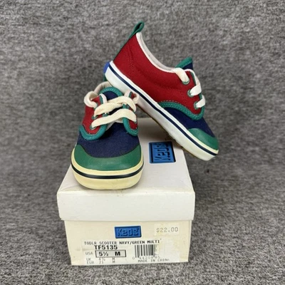 ✅De colección Tenis KEDS Niño Pequeño Talla 5.5M SCOOTER Zapato de Lona Multicolor DECOLORIDO Foto 1 de 4