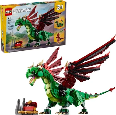 3 in 1 Medieval Dragon Building Toy Set Dragon Phoenix Serpent Kids - Image 1 of 4