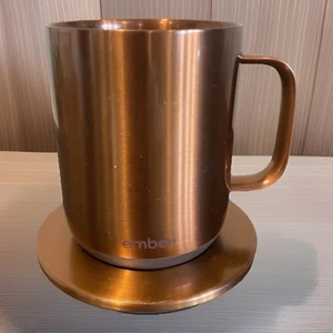 Ember Smart Mug 10oz copper Temp Control Coffee CUP & COASTER ONLY Untested - Picture 1 of 1