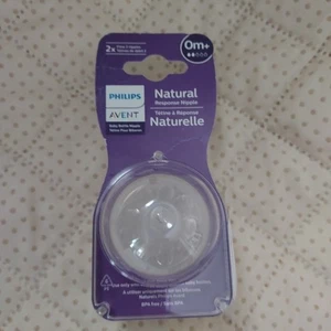 Philips Avent 2 pack Natural Response Baby Bottle Nipple 0m+ Newborn Flow - Picture 1 of 6