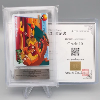 Pokemon Card ARS10 Charizard VS Magmar Carddass 107 1999 PSA Japanese PS575 - Image 1 of 4