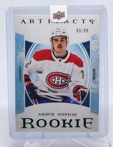 2022-23 Artefactos Hockey Arber Xhekaj 243 Rookie Emerald 05/99 - Canadiens - Imagen 1 de 2