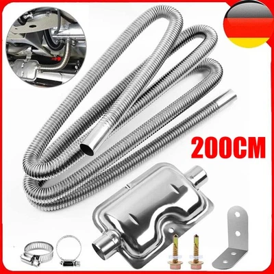 Edelstahl Abgasschlauch Abgasrohr 200cm + φ25mm Diesel Standheizung Auspuff DHL