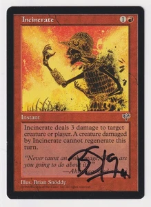 Signed Incinerate LP Mirage Artist Brian Snoddy 1996 WOTC MTG Magic Vintage Red! - Picture 1 of 2