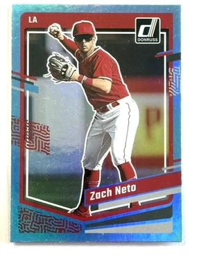 2023 Donruss Zach Neto Carolina Blue Foil Rookie #103 - Image 1 of 2