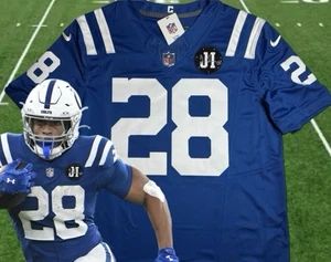Medium Johnathan Taylor #28 Vapor FUSE Jersey Blue Colts Authentic Jim Irsay - Picture 1 of 15