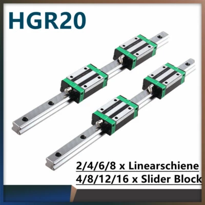 2/4/6/8X HGR20 Linearführung Linearschiene Guide Rail+4/8/12/16X HGH20CA Blöcke - Bild 1 von 4