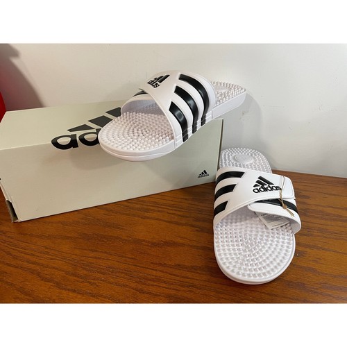 NUOVI sandali Adidas Adissage Slides massaggio comfort sport bianchi uomo 17