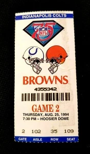 INDIANAPOLIS COLTS TICKET STUB v CLEVELAND BROWNS 1994 - RARE - Picture 1 of 1