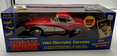 #36685 Ertl American Muscle Animal House 1961 Chevrolet Corvette, vermelho escala 1/18 - Imagem 1 de 4