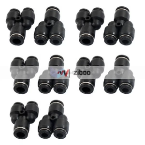 10 piezas JPW8-6 neumáticos de aire de 8 mm a 6 mm conectores de empuje en forma de Y ajuste rápido - Imagen 1 de 2