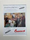 Annonce originale vintage mat magazine 1960 Cunard Sea Cruises aux États-Unis et au Canada