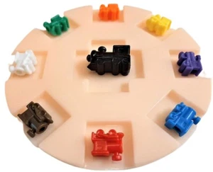 Mexican Train Domino Starter 6" Middle Hub Center 8 Trains Markers Large Train - Picture 1 of 7