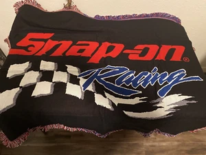 Vintage SNAP-ON RACING Tools Stadium Throw Blanket 45" x 58" The Northwest Co - Picture 1 of 4