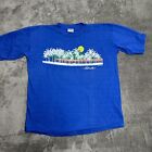VTG Poly Tees Shirt Extra Large Hawaii Blue Sunstrokes Tourist 80s Single Stitch